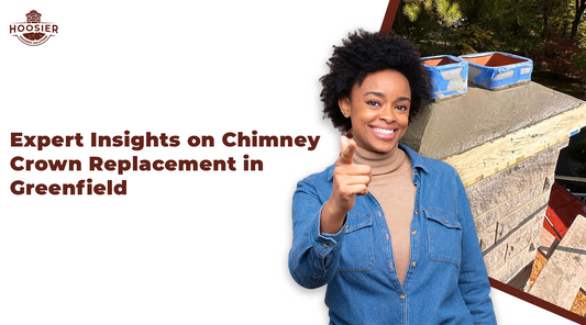 Professional advice on chimney crown replacement featuring an expert with a thumbs up in Greenfield