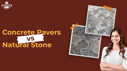 Exploring the differences, pros, and cons of concrete pavers vs. natural stone pavers. 